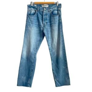 Playboy PACSUN Vintage Loose hi rise bunny bleached button fly jeans sz 30